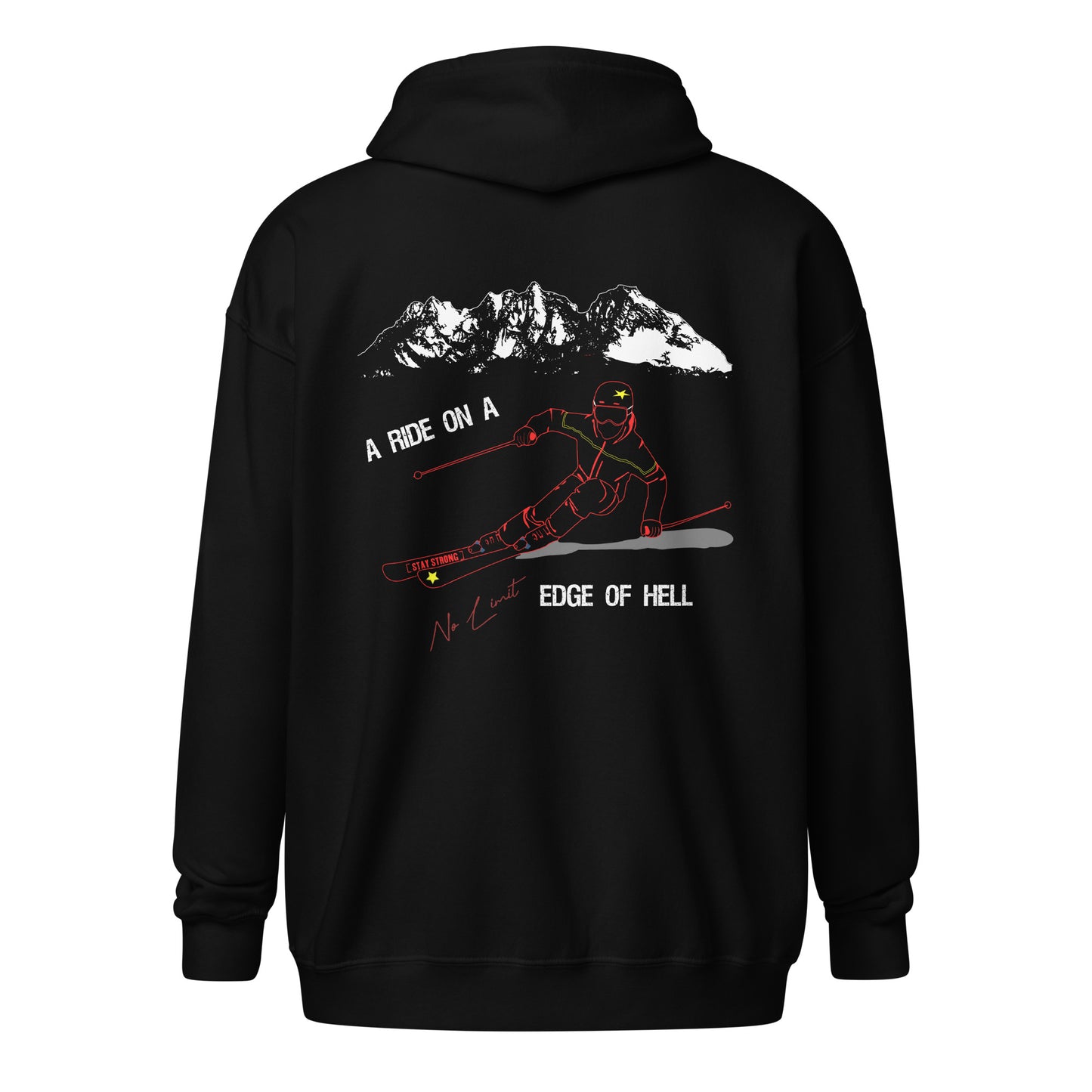 Hoodie Jacke Skifahrer Geschenk Kapuzenjacke