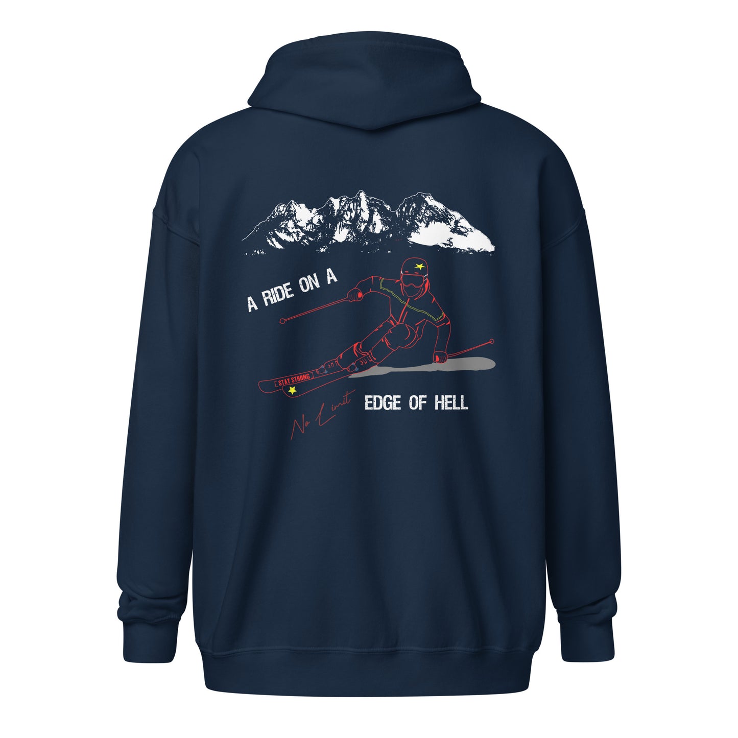 Hoodie Jacke Skifahrer Geschenk Kapuzenjacke